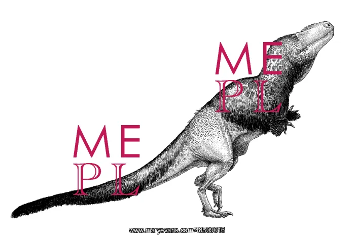 : Black ink drawing of Daspletosaurus torosus : Black ink drawing of Daspletosaurus torosus