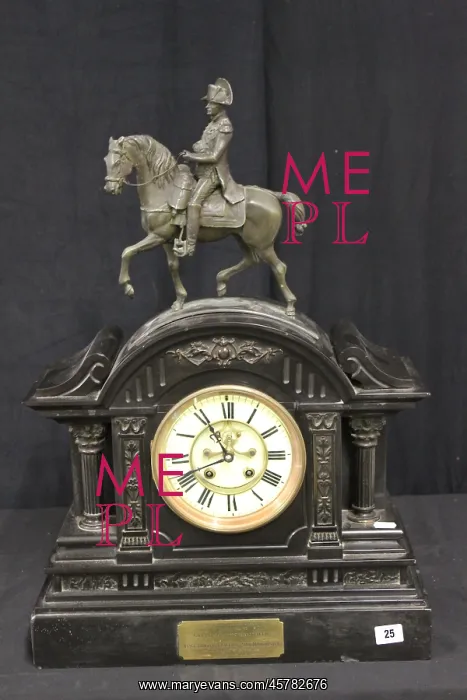 : Black marble mantel clock - Charles, 1st Viscount Wakefield : Black marble mantel clock - Charles, 1st Viscount Wakefield