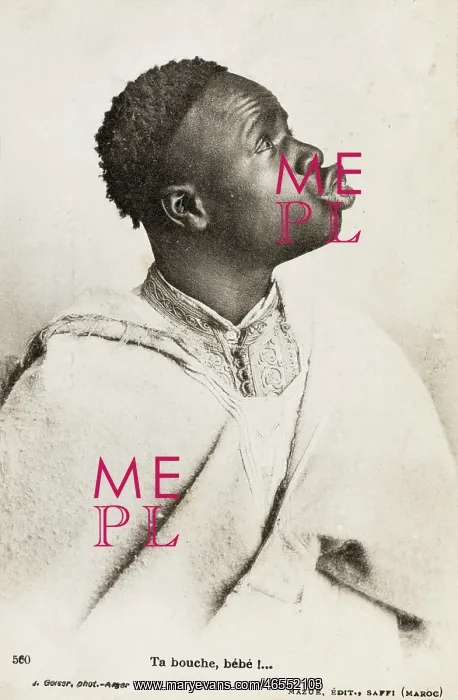 : Black Moroccan man pouting : Black Moroccan man pouting