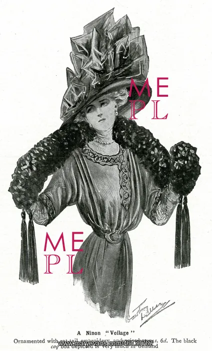 : Black mourning boa 1910 : Black mourning boa 1910
