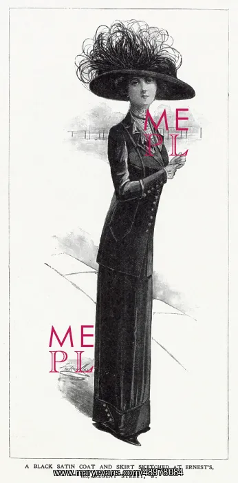 : Black mourning clothing 1910 : Black mourning clothing 1910