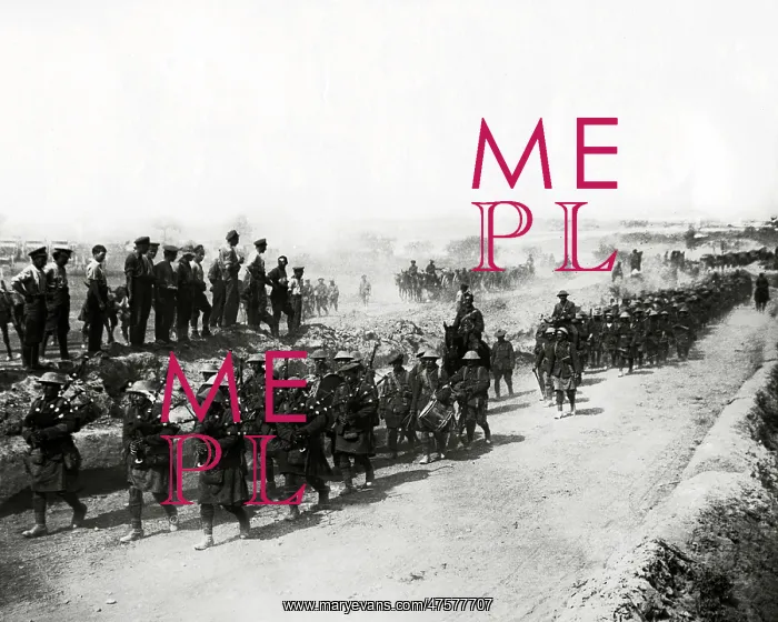 : Black Watch returning from trenches, Western Front, WW1 : Black Watch returning from trenches, Western Front, WW1