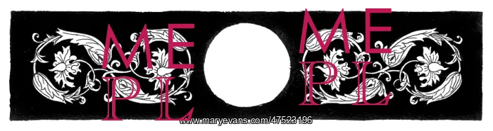 : Black and white Florentine bookmark design : Black and white Florentine bookmark design