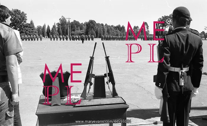 : Black and white photo of Rhodesian Light Infantry : Black and white photo of Rhodesian Light Infantry