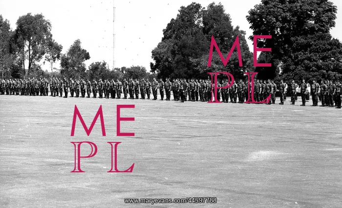 : Black and white photo of Rhodesian Light Infantry : Black and white photo of Rhodesian Light Infantry