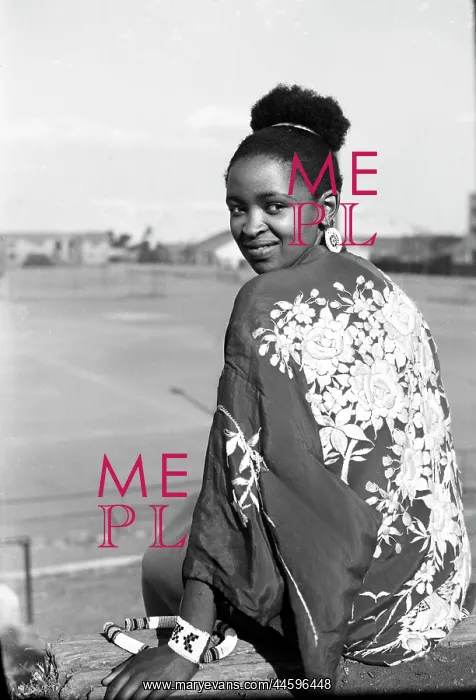 : Black and white portrait of singer and performer : Black and white portrait of singer and performer