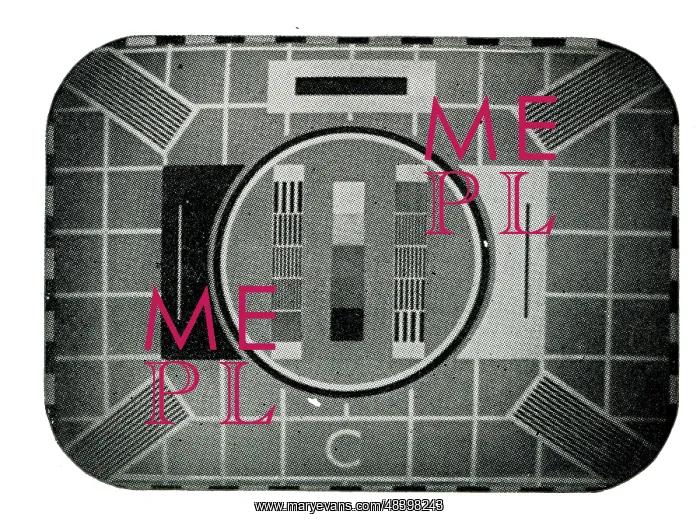  : Black and white television test card