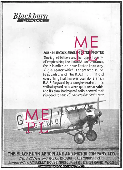 : Blackburn Lincock G-EBVO : Blackburn Lincock G-EBVO
