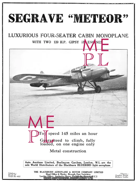 : Blackburn Segrave Meteor : Blackburn Segrave Meteor