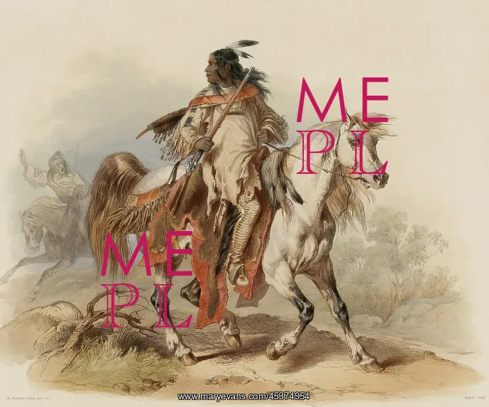 : A Blackfoot Indian on horseback, is dressed : A Blackfoot Indian on horseback, is dressed