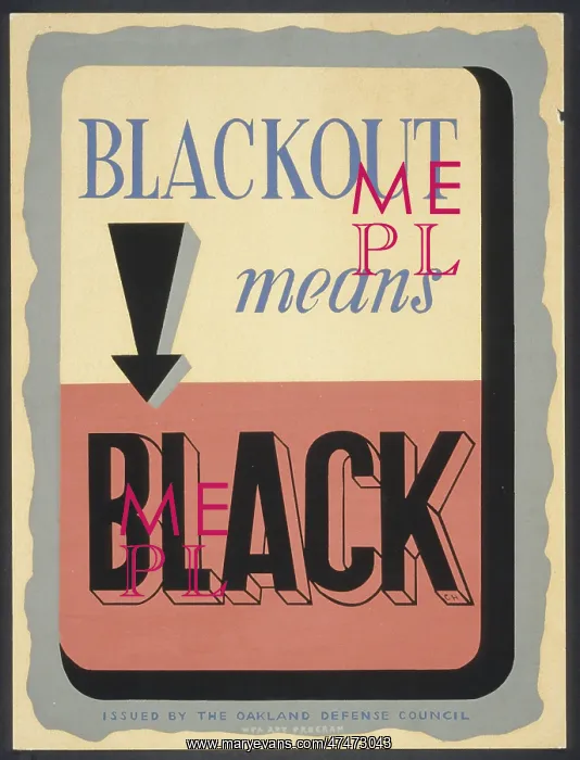 : Blackout means black : Blackout means black