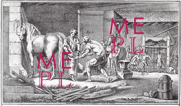 : Blacksmith, 18th century France : Blacksmith, 18th century France