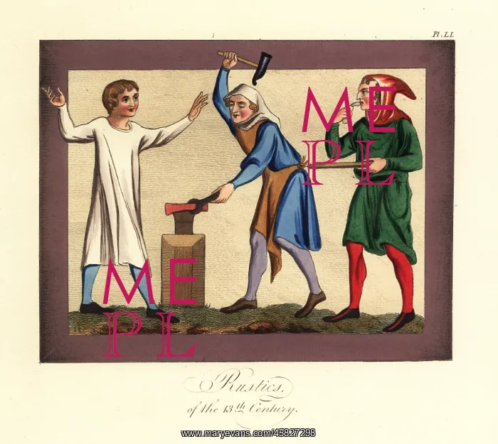 : Blacksmith, farmer and rustic of the 13th century : Blacksmith, farmer and rustic of the 13th century