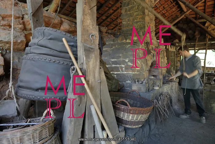 : Blacksmith in the forge, Chateau de Guedelon : Blacksmith in the forge, Chateau de Guedelon