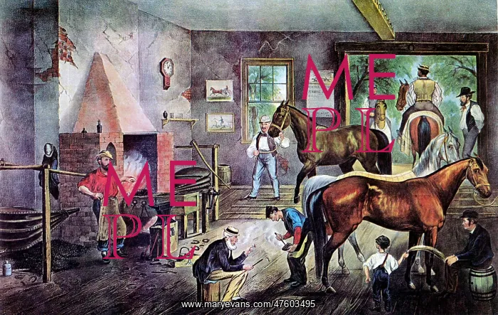 : Blacksmith Workshop, 19th Century : Blacksmith Workshop, 19th Century