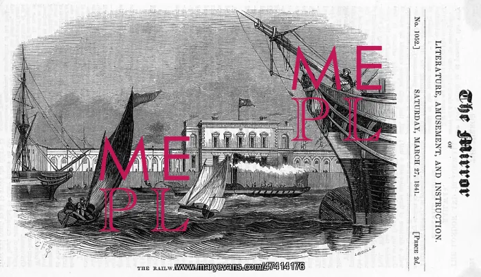 : BLACKWALL. The Thames at Blackwall, showing the railway terminus : BLACKWALL. The Thames at Blackwall, showing the railway terminus