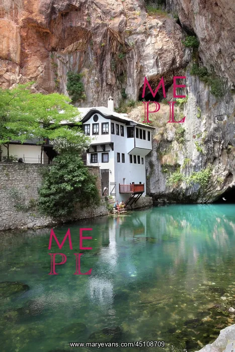 : Blagaj Tekke and Vrelo Brune, Blagaj, Bosnia and Herzegovina : Blagaj Tekke and Vrelo Brune, Blagaj, Bosnia and Herzegovina
