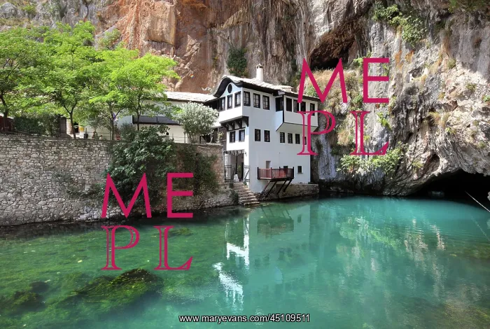 : Blagaj Tekke and Vrelo Brune, Blagaj, Bosnia and Herzegovina : Blagaj Tekke and Vrelo Brune, Blagaj, Bosnia and Herzegovina