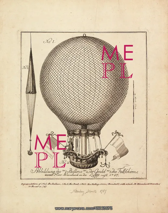 : Blanchard balloon ascent, Nuremberg, Germany : Blanchard balloon ascent, Nuremberg, Germany