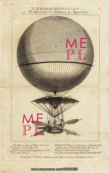 : Blanchard's balloon and apparatus : Blanchard's balloon and apparatus