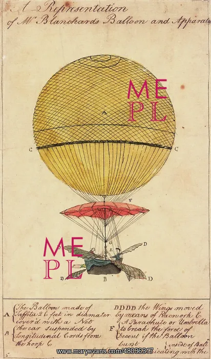 : Blanchard's balloon and apparatus : Blanchard's balloon and apparatus