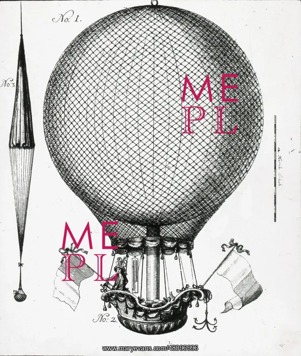 : Blanchards's experimental parachute used at Nurnberg, 1787 : Blanchards's experimental parachute used at Nurnberg, 1787