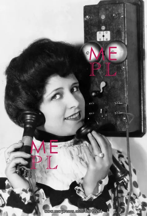 : Blanche Le Claire on the phone : Blanche Le Claire on the phone
