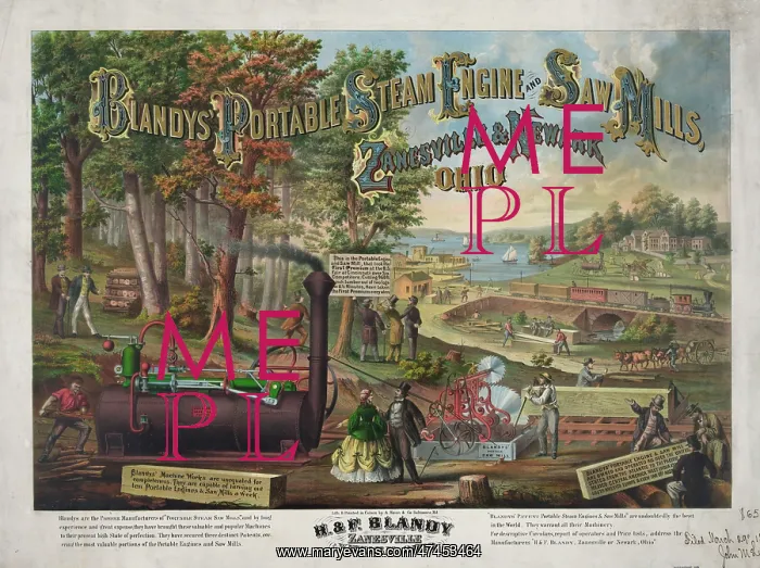 : Blandy's portable steam engine and saw mills, Zanesville & N : Blandy's portable steam engine and saw mills, Zanesville & N
