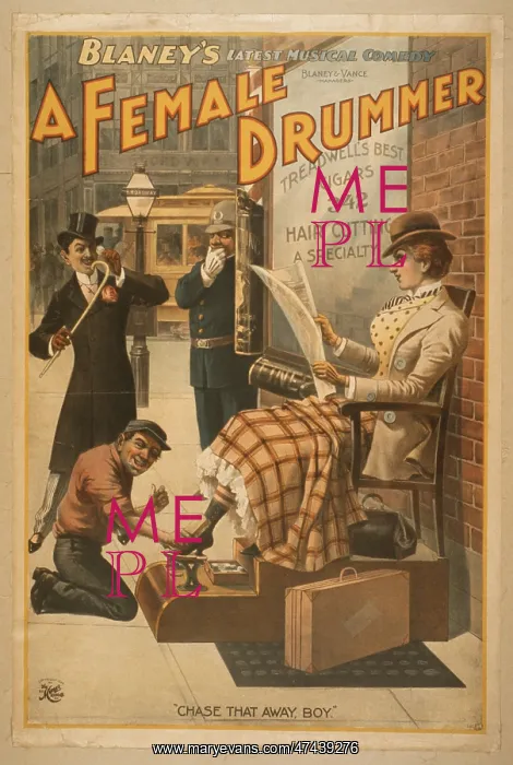 : Blaney's latest musical comedy, A female drummer : Blaney's latest musical comedy, A female drummer