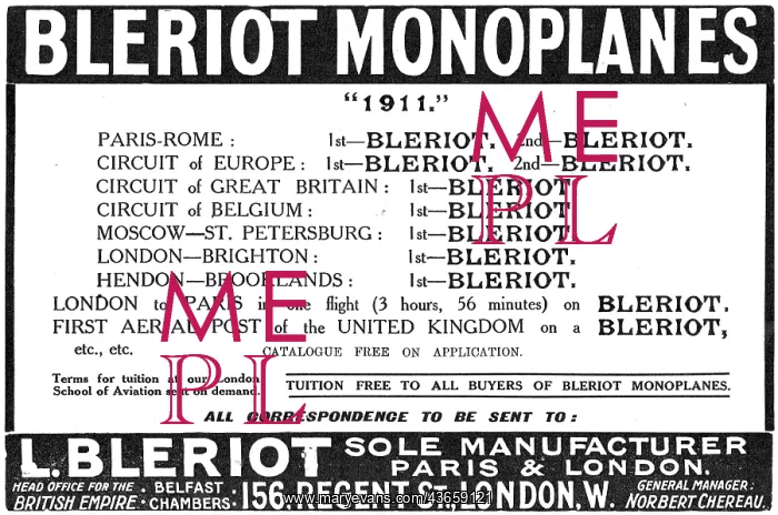  : Bleriot Monoplanes