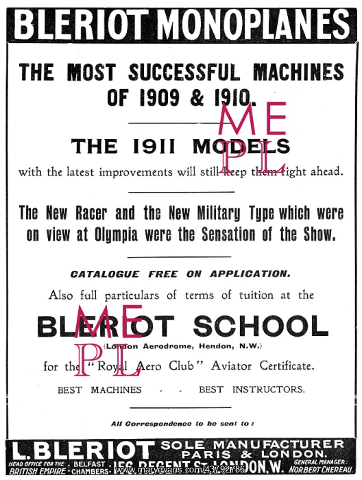  : Bleriot Monoplanes