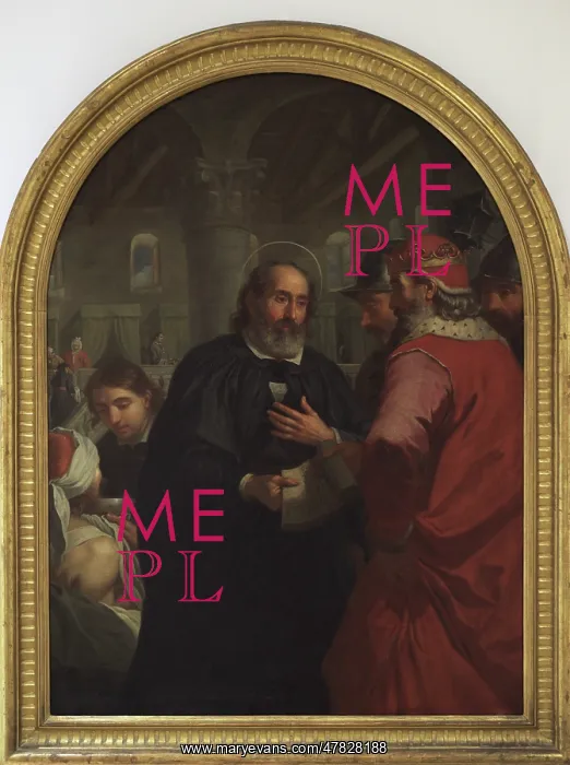 : The Blessed Gerard receiving Godfrey of Bouillon : The Blessed Gerard receiving Godfrey of Bouillon