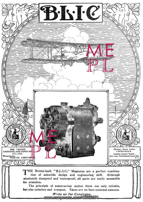 : BLIC Aero Engine Magnetos 1920 : BLIC Aero Engine Magnetos 1920