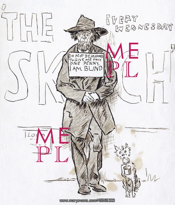 : Blind Beggar on a London Street : Blind Beggar on a London Street