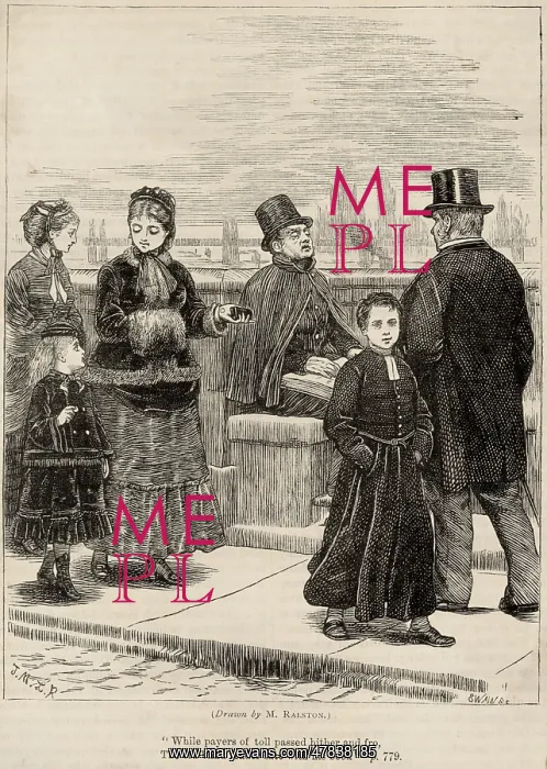 : Blind Bible-reader on Waterloo Bridge, 1871 : Blind Bible-reader on Waterloo Bridge, 1871