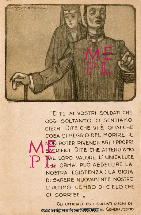 : Blind Italian soldier - WWI : Blind Italian soldier - WWI
