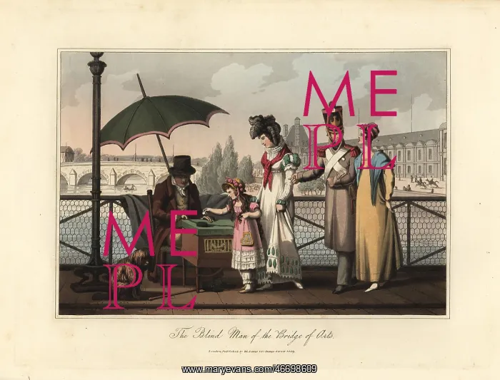: The blind man of the Bridge of Arts, Paris : The blind man of the Bridge of Arts, Paris