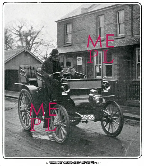 : Blind motor car driver 1904 : Blind motor car driver 1904