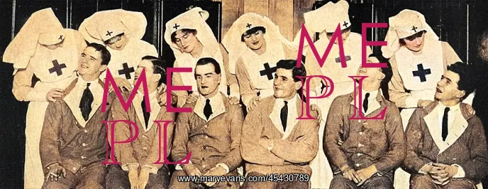 : Blinded soldier starring in a revue, WW1 : Blinded soldier starring in a revue, WW1