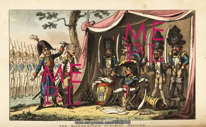 : The blindfolded Austrian officer at the Battle of Ulm, 1805 : The blindfolded Austrian officer at the Battle of Ulm, 1805