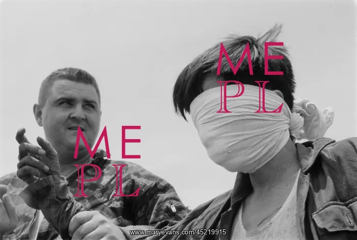 : Blindfolded Viet Cong POW. US Marine Sergeant ? : Blindfolded Viet Cong POW. US Marine Sergeant ?