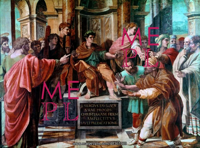 : The Blinding of Elymas (cartoon for the Sistine : The Blinding of Elymas (cartoon for the Sistine