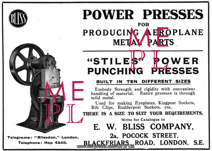 : Bliss 'Stiles' Power Punching Presses : Bliss 'Stiles' Power Punching Presses