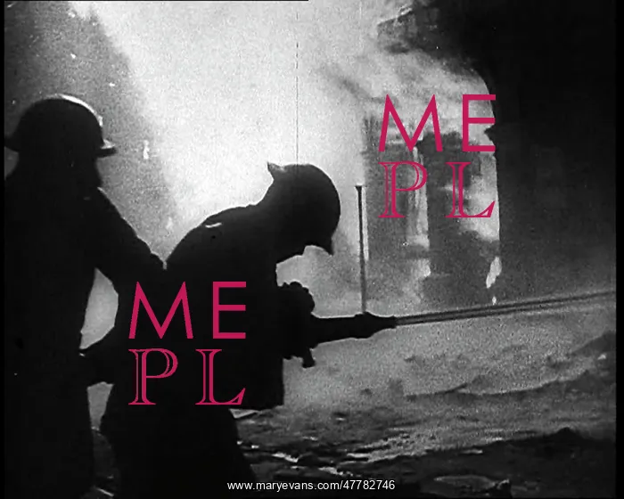 : The Blitz. Firefighters Extinguishing Flames in Burning Buildings - London, United Kingdom : The Blitz. Firefighters Extinguishing Flames in Burning Buildings - London, United Kingdom