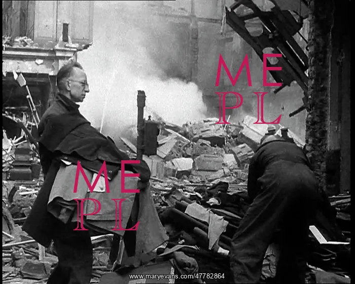 : The Blitz. Men Clearing Out Possessions From a Bombed Out Building - London : The Blitz. Men Clearing Out Possessions From a Bombed Out Building - London