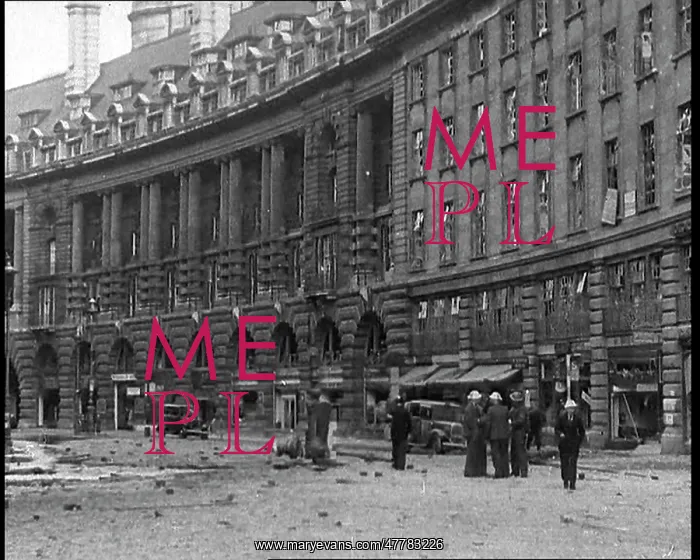 : The Blitz. Air Raid Wardens Walking Around Bombed Out Streets - London, United Kingdom : The Blitz. Air Raid Wardens Walking Around Bombed Out Streets - London, United Kingdom