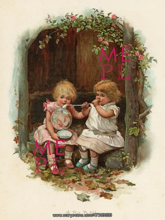  : BLOWING BUBBLES / C.1890
