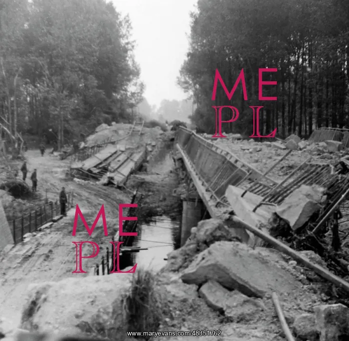 : Blown up bridge over the Aisne, 1940 : Blown up bridge over the Aisne, 1940
