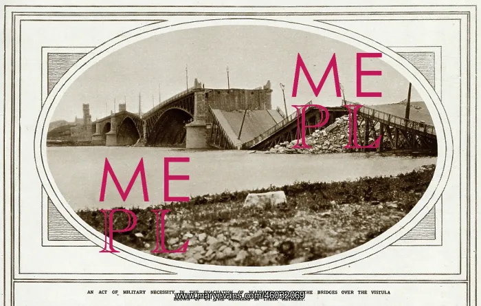 : Blown-up bridge in Warsaw 1915 : Blown-up bridge in Warsaw 1915