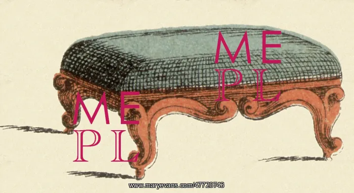  : Blue Footstool